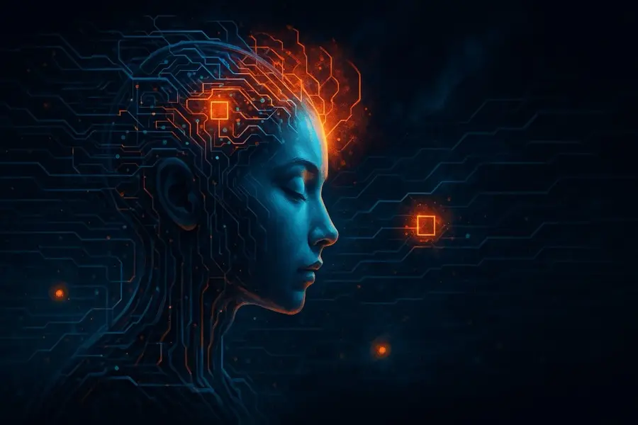 Ilustracja do wpisu o świadomości AI